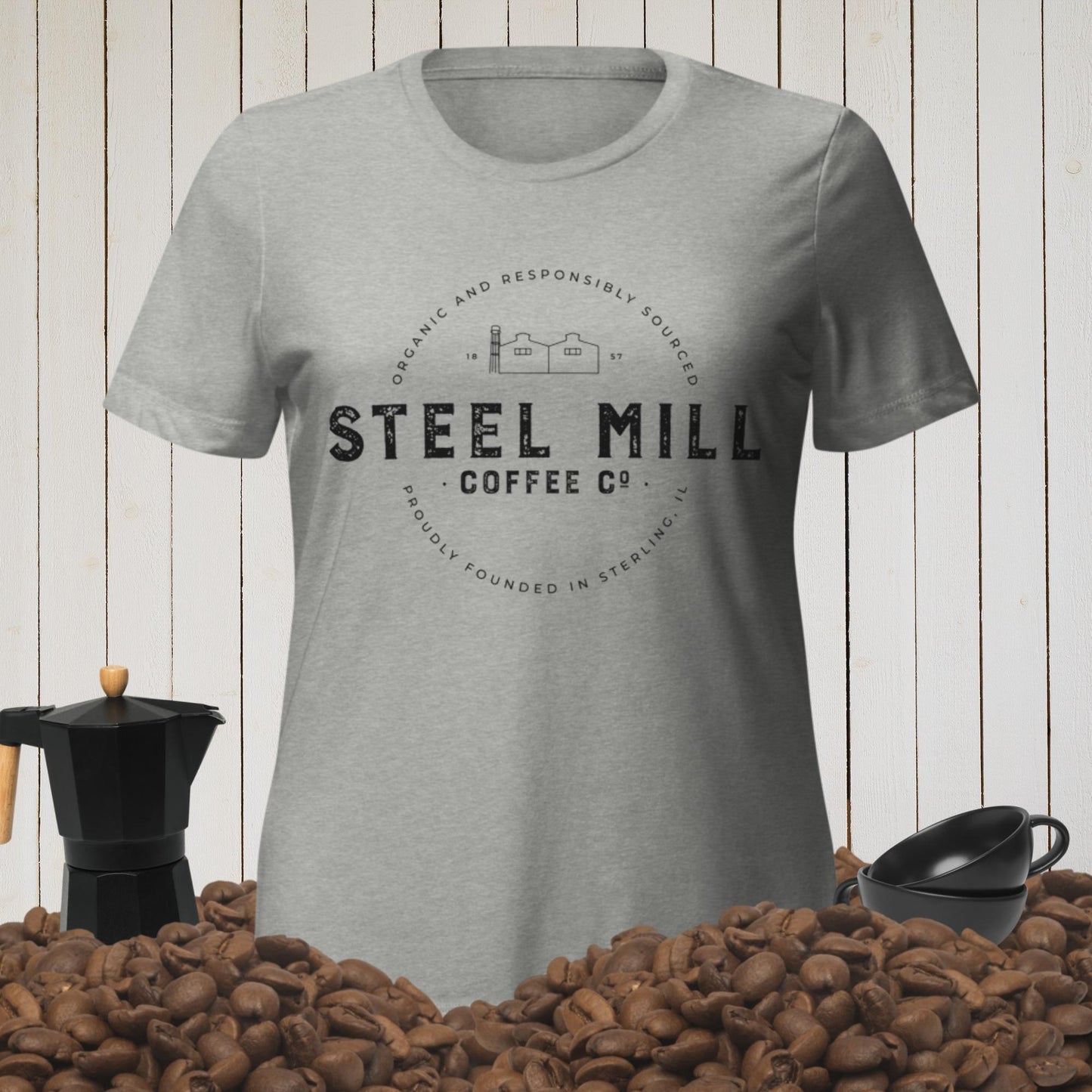 Grey-Women’s relaxed tri-blend t-shirt